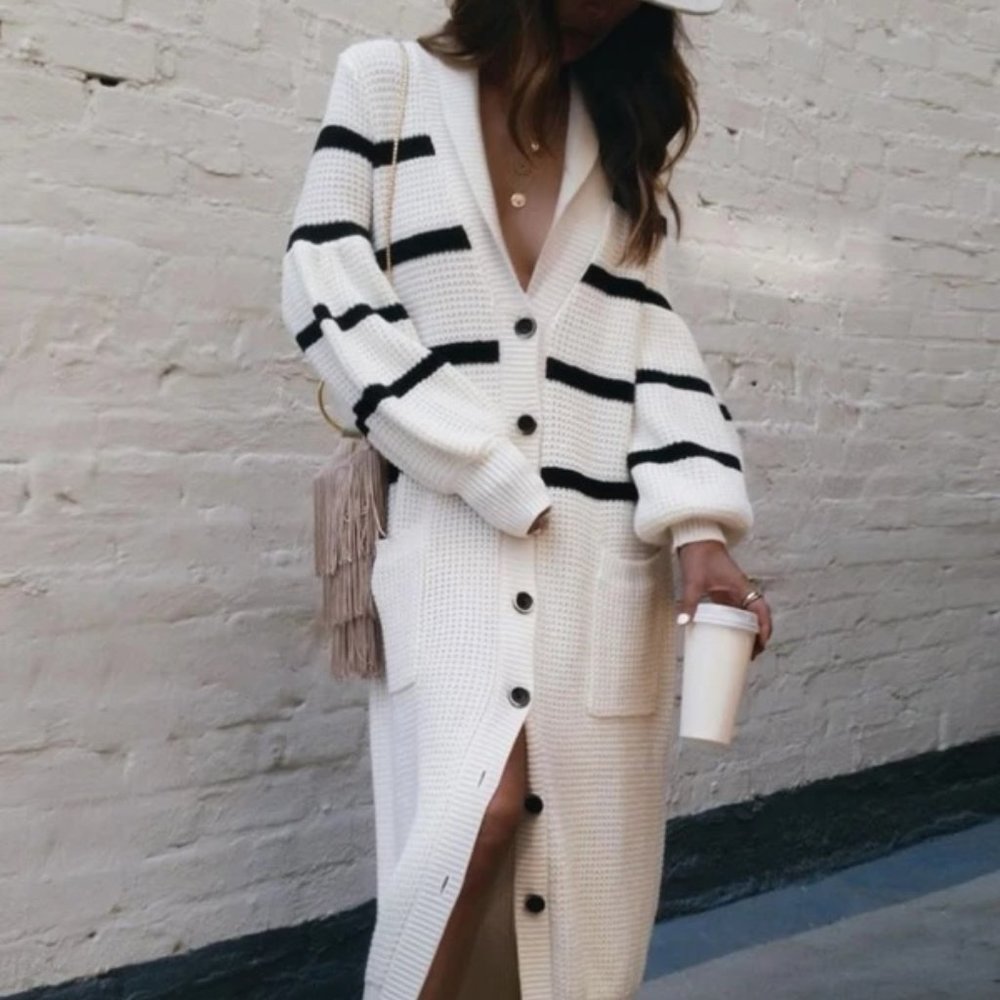 Shona Joy Maddison Balloon Sleeve Maxi Cardigan